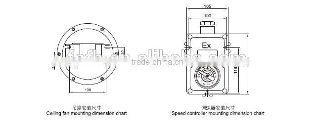 BAS51 explosion proof ceiling fan