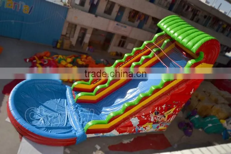 Giant inflatable water slide for kids and adult, used inflatable water slide pool for sale