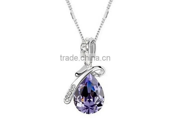 Women Jewelry Necklace Fashion Crystal pendant alloy ailver bracelet chain