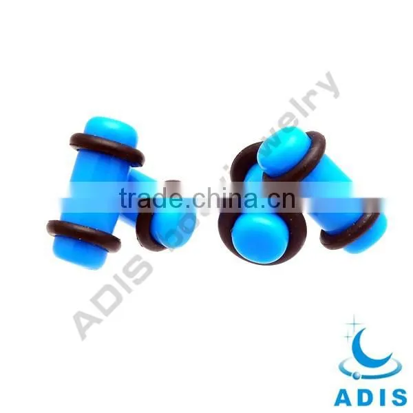 Wholesale fashion solid color piercing jewelry acrylic 00 gauge ear plugs