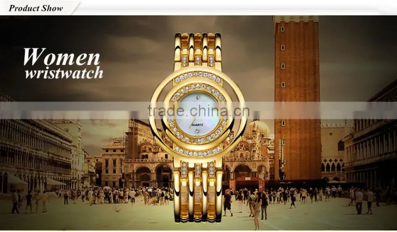 Women Gold Watch Round Dial Stainless Steel Band Ladies Quartz Analog Display Clock For Women Girl Gifts/KY053