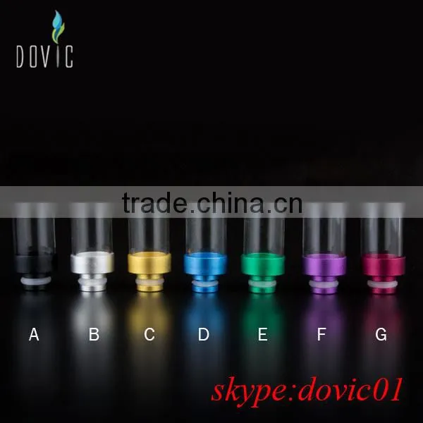 wide bore glass drip tips with aluminum base