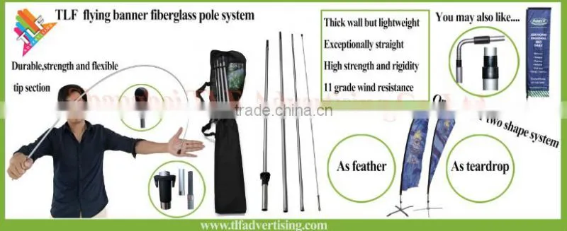 110g polyester pinted 100% fiberglass pole flag