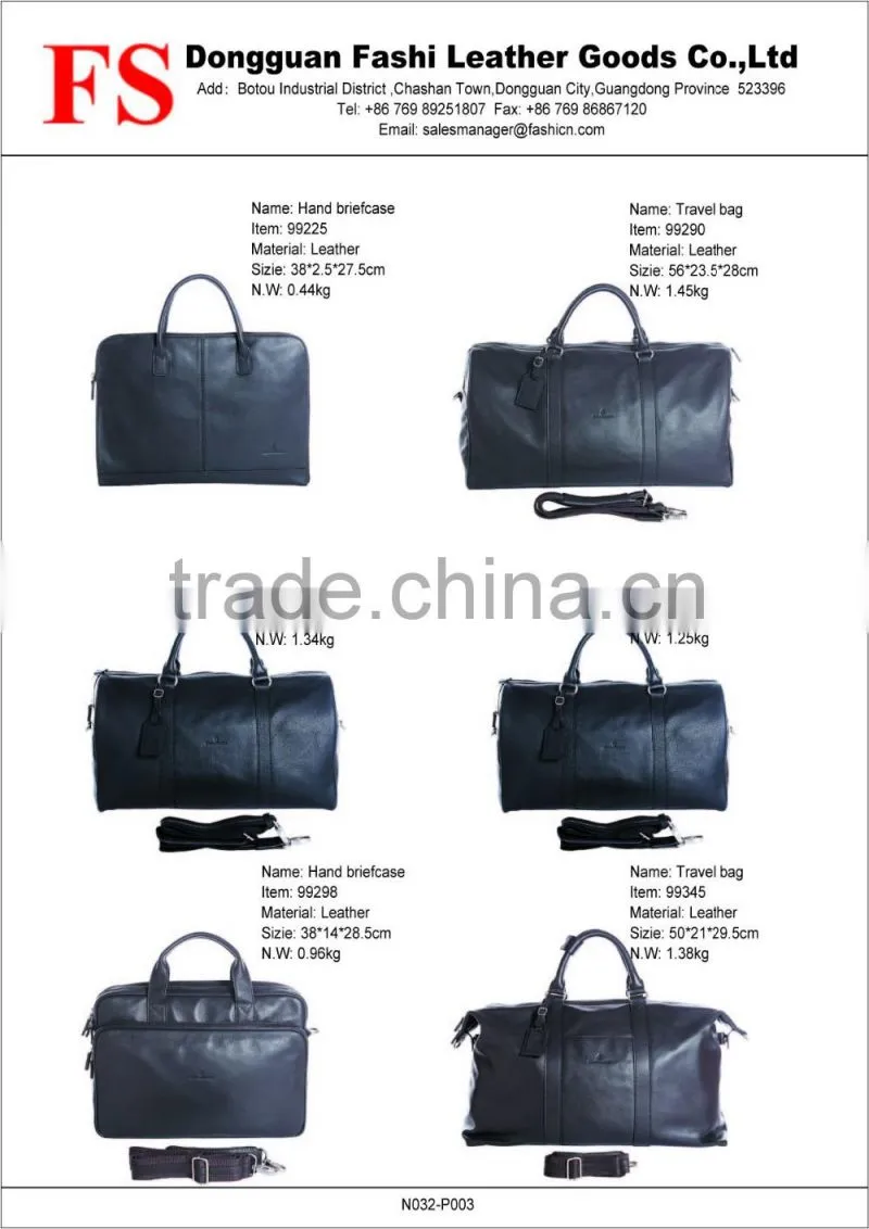 2016 New Products Genuine Leather Men's Travel Duffle Bags