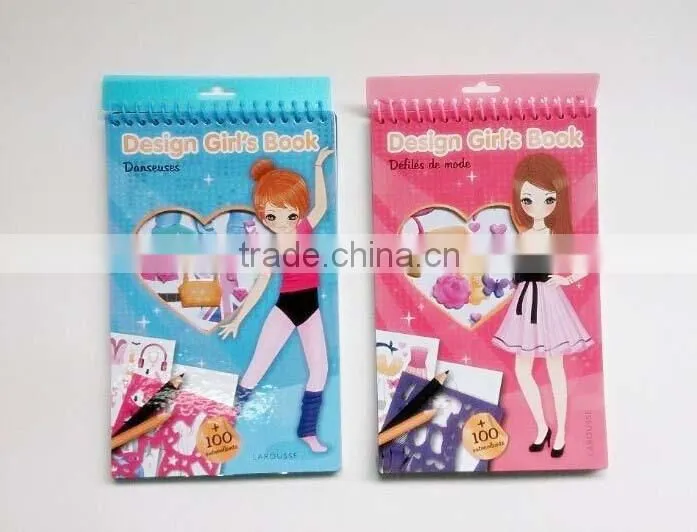 design girls book kids drawing book