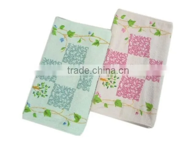 Colorful Flower Print Cotton Terry hand Towel