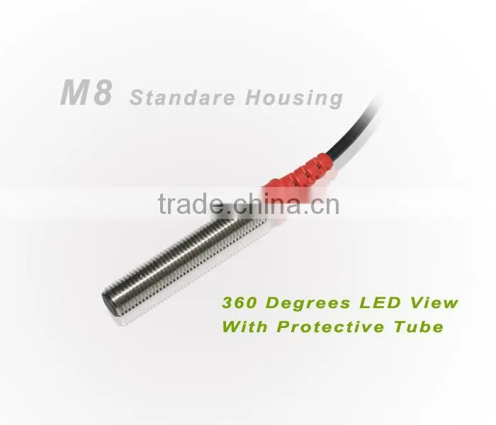 M8 F&C F3C-08KS01Series Proximity Position Sensor, 2 Years warranty, 360 Degree LED View, Flush Sensor.