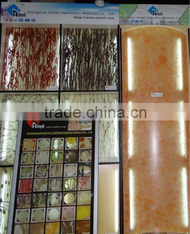 Natural Bamboo Sliding Door Wall Partition Resin Panel