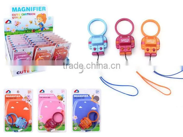 Children plastic toy magnifying glass for education