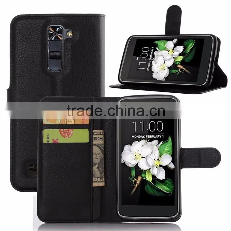 9 Colors Luxury Flip PU Leather Cover For LG K10 K7 K4 Wallet Phone Bag