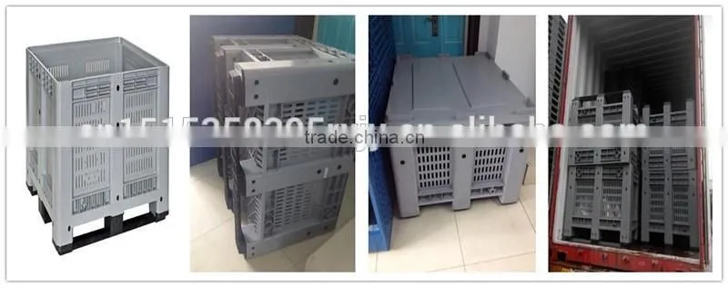 600 Litre plastic pallet box, plastic material pallet container with lid