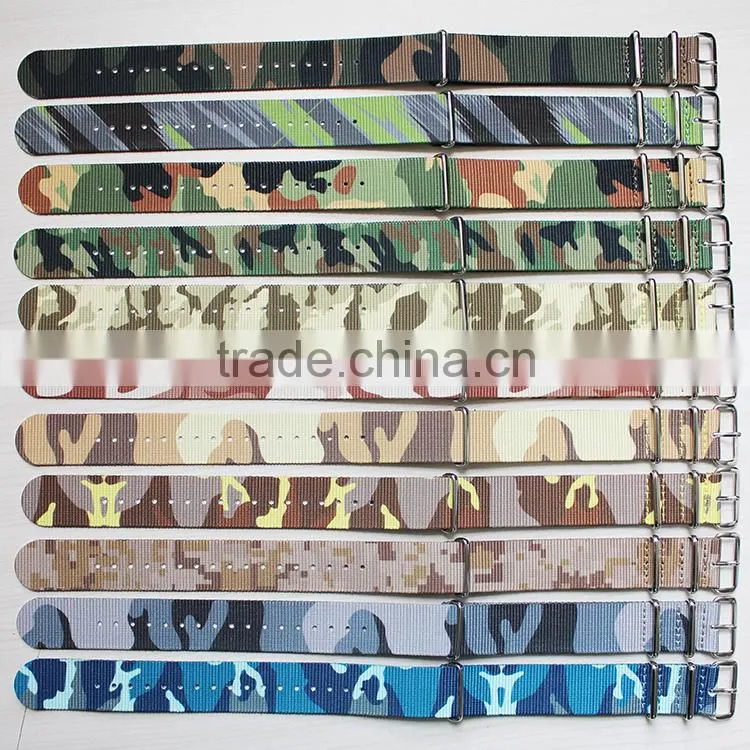 wholesale french flag nato nylon watch band with pvd hardware