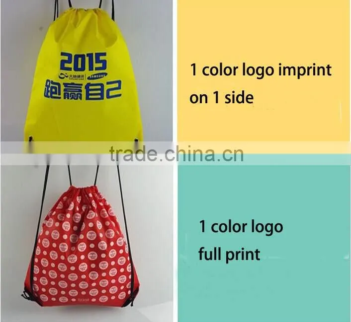 Cheap polyester nylon non woven cotton drawstring bag