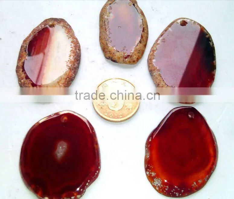 wholesale cutting rainbow agate slices for pendant