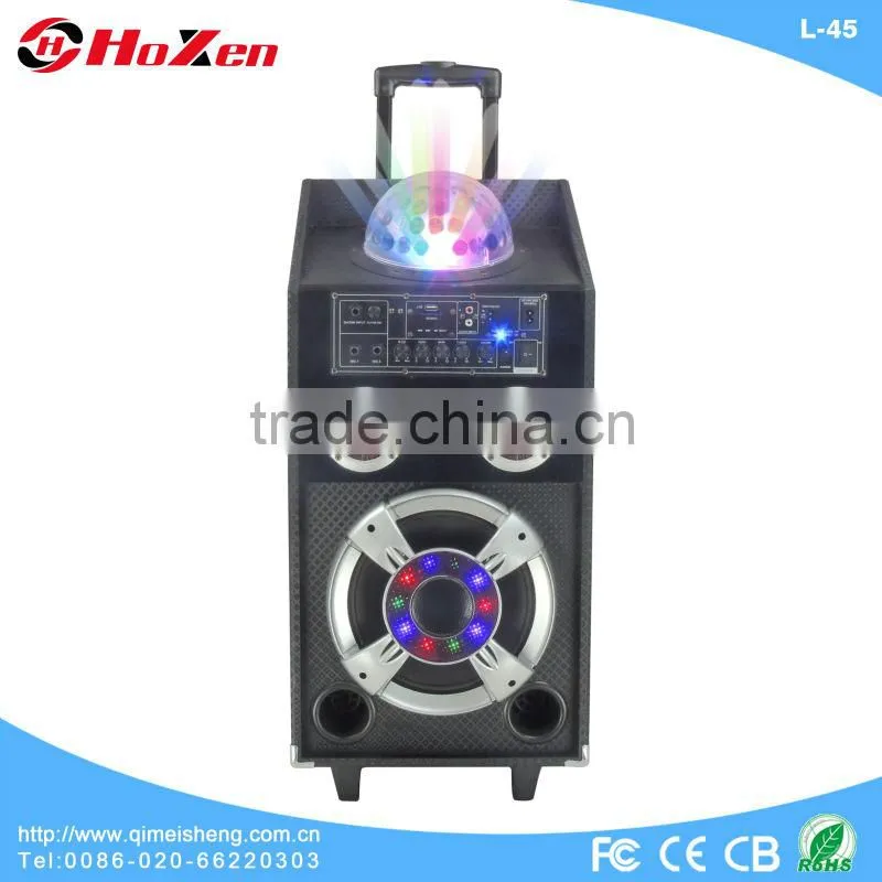 hot sale professional 10 " subwoofer trolley portable bluetooth spaker L-45