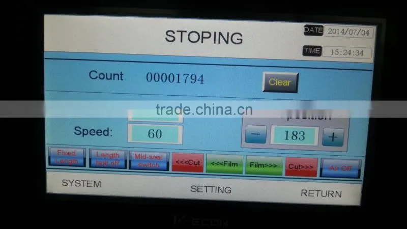 Automatic packing machine/ food packing machine/ pillow packing machine