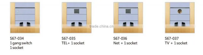 Electrical four way loudspeaker box outlet for home hotel