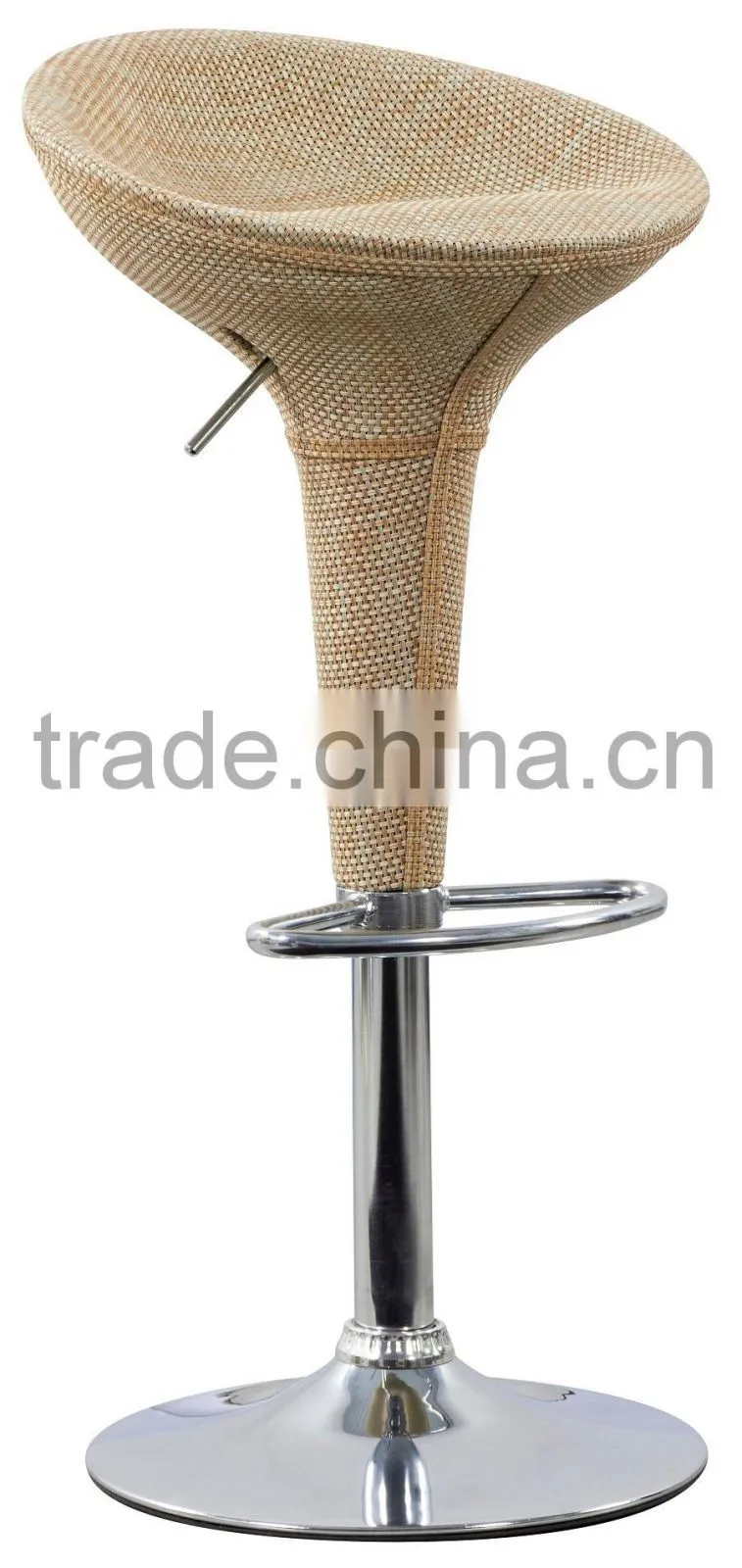 Good quality height adjustable rattan material bar stool chair