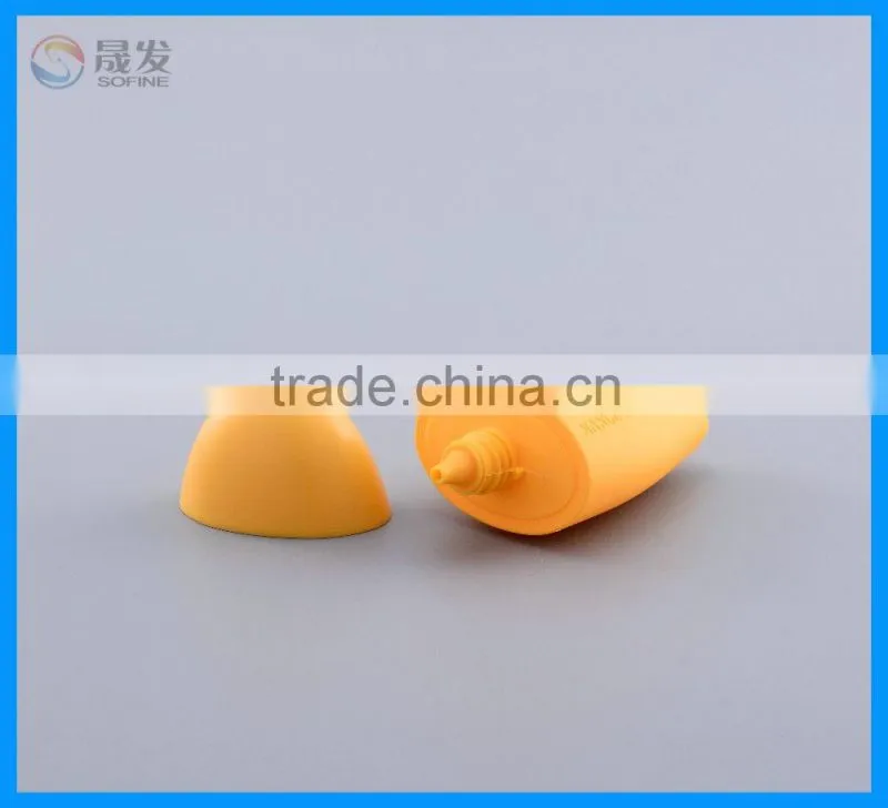 Mango shape skin care lotion bottle