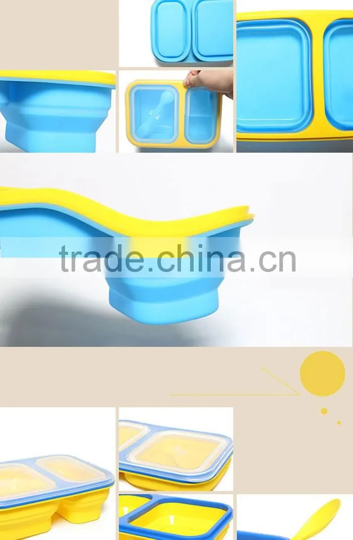2016 2 Layer Microwave Portable For Kids Bento Lunchbox