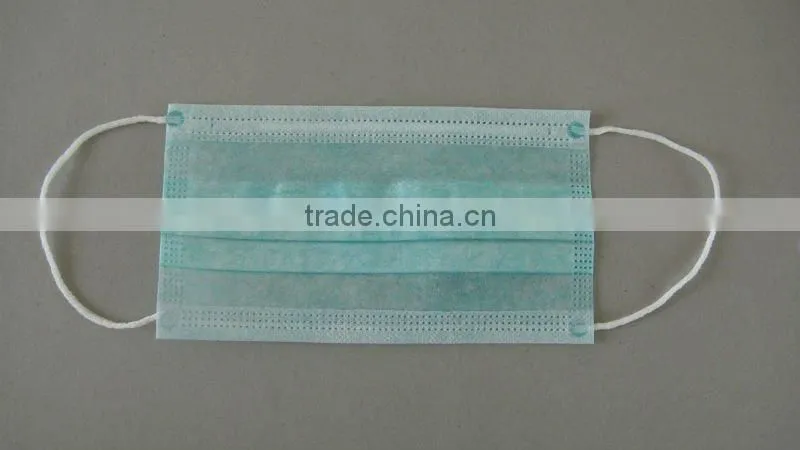 Medical blue disposable protective face mask