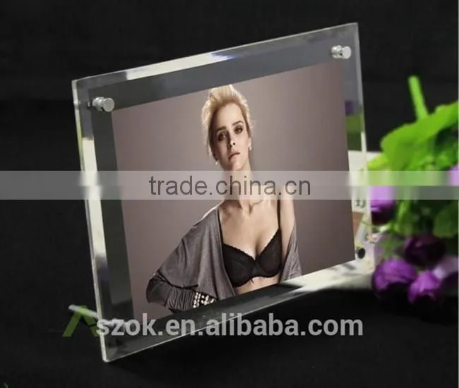 Factory price clear acrylic beautiful girl sex photo frame for desktop
