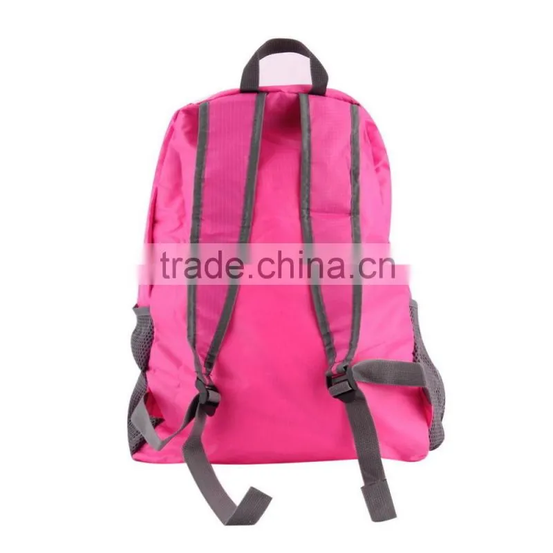 Nylon Foldable Portable Zipper Travel Hiking Backpack Outdoor Shoulder Bags