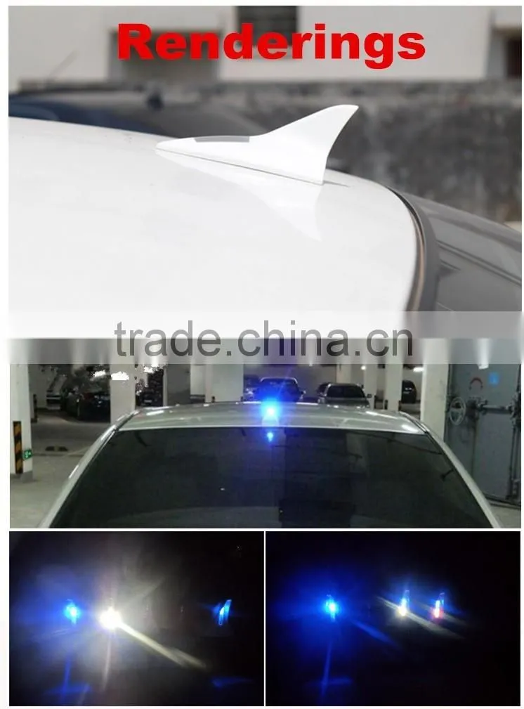 Shark fin Solar energy car roof anti chasing tail light