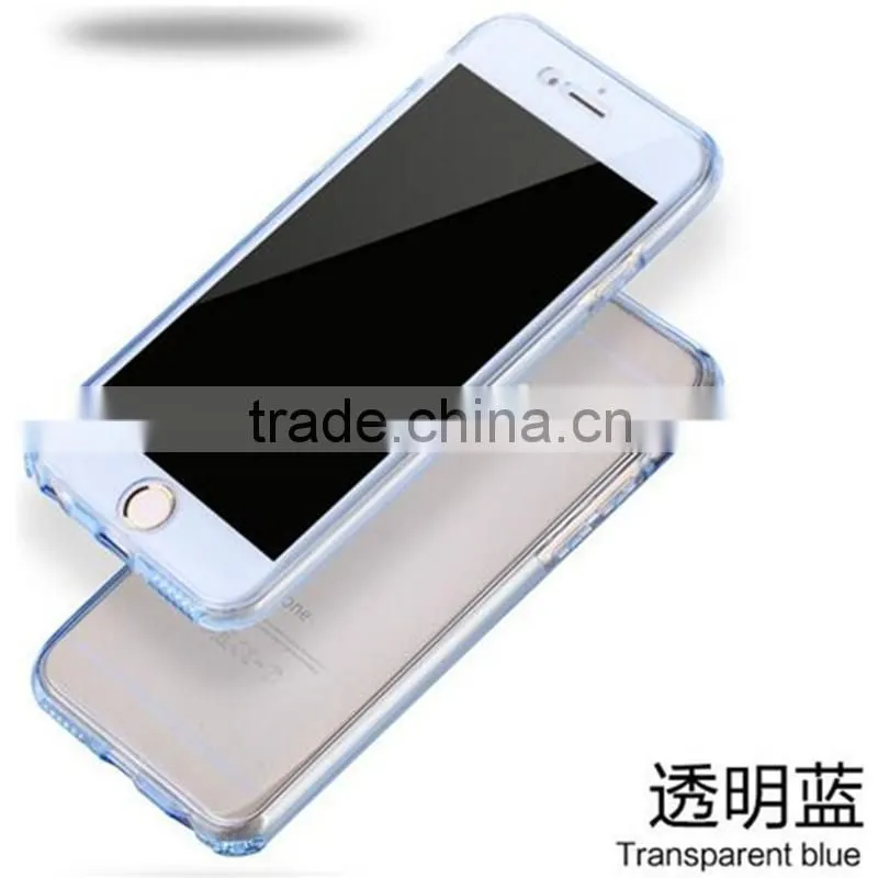 360 degree TPU Full protective cover clear transparent bumper case for Apple iphone 7 7 plus 6 6s plus for Samsung Note 7