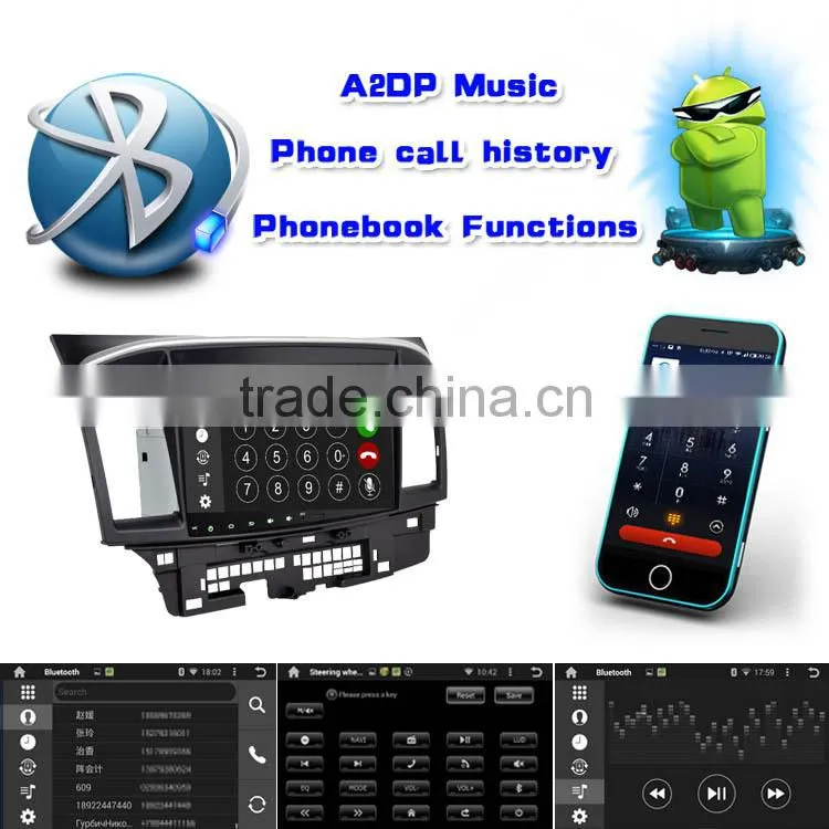 10.2 inch Android 4.4.4 Stereo for Mitsubishi Lancer GPS 1024*600 1.6G CPU Radio headunit free map GPS navi browser navi 335USD