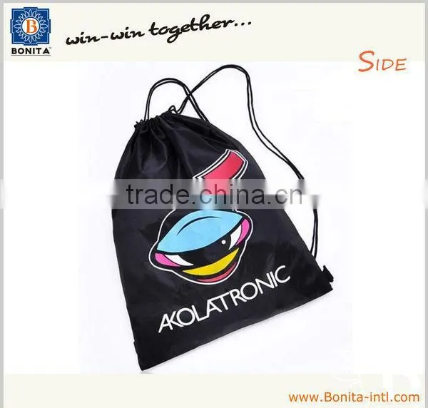 2013 nylon drawstring bag, flat nylon drawstring bag
