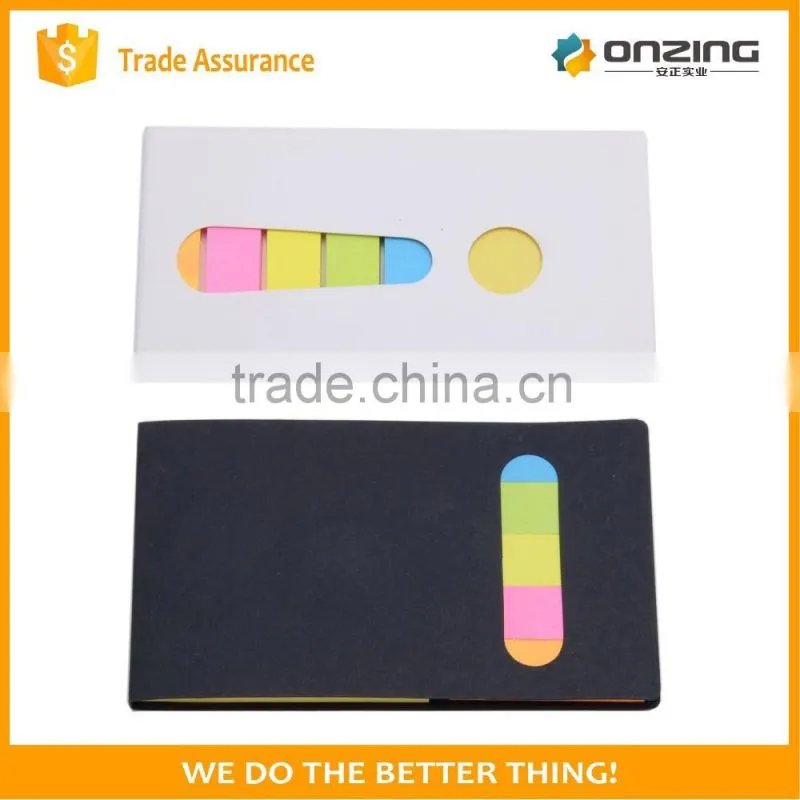 New style black card cover neon sticky notes memo notepad