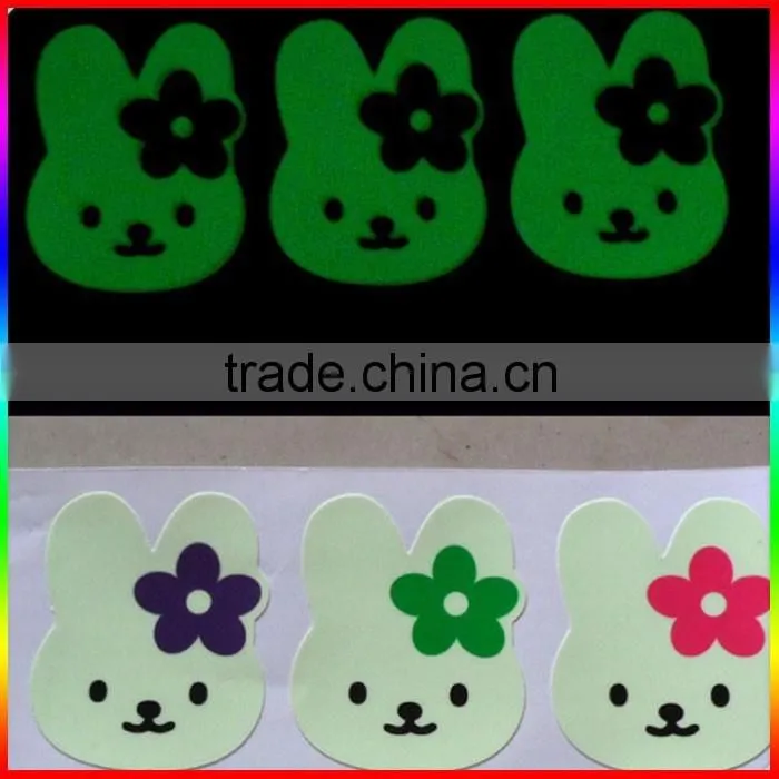 self-adhesive glow in dark sticker film/glow in dark sticker