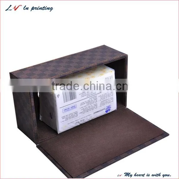 professional manufacture unique leather tissue box with high quality material in shanghai