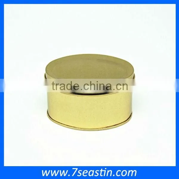 oval small metal tin box