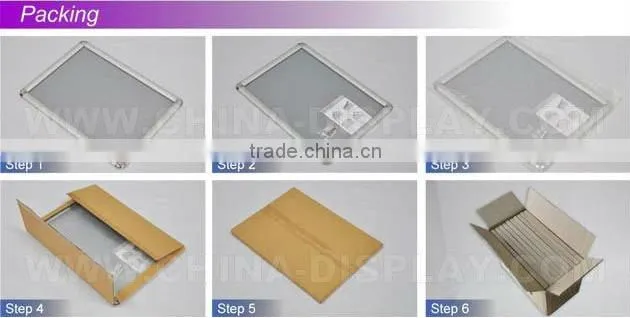 Aluminium snap edge frame sign flip open snap frame wall mounted frames