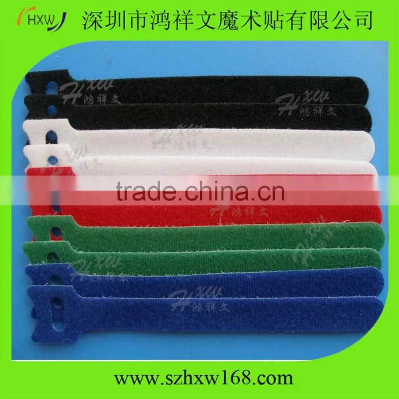Wholesale Colored 12*180mm 10pcs per polybag Hook And Loop cable ties