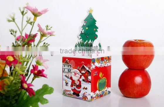 round empty decorative christmas gift box