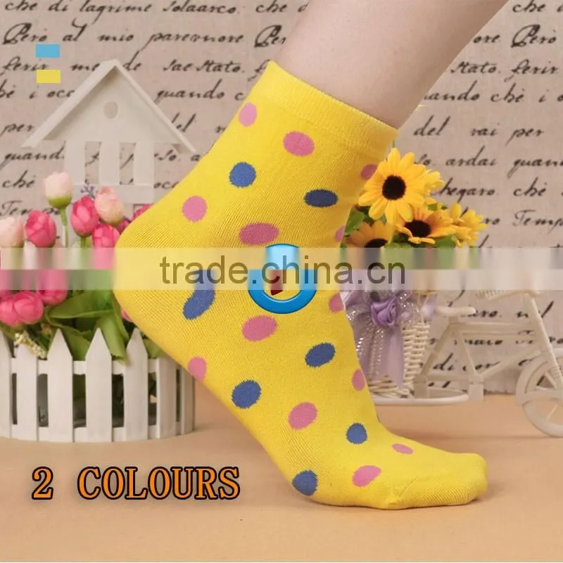 Girls socks wholesale,dotted style print fashion girl or young women fashion ankle socks
