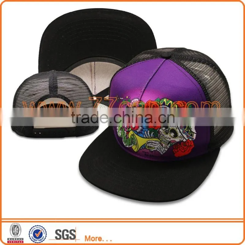 cheap custom polyester and mesh trucker printing cap