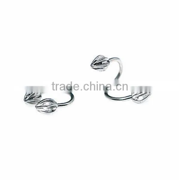 Flower Horseshoes Bar Ear/Nose/Nipple Septum Twister Ring NEW