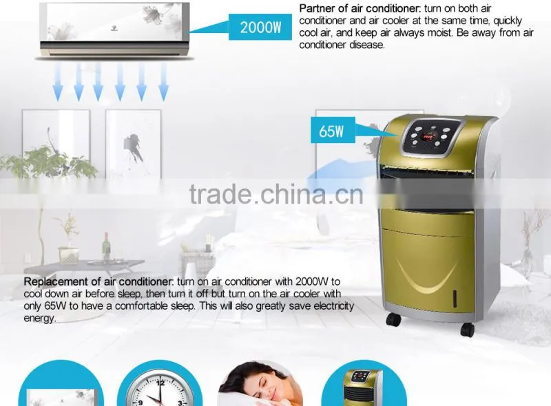 Golden Color Plastic Timer Air Cooler