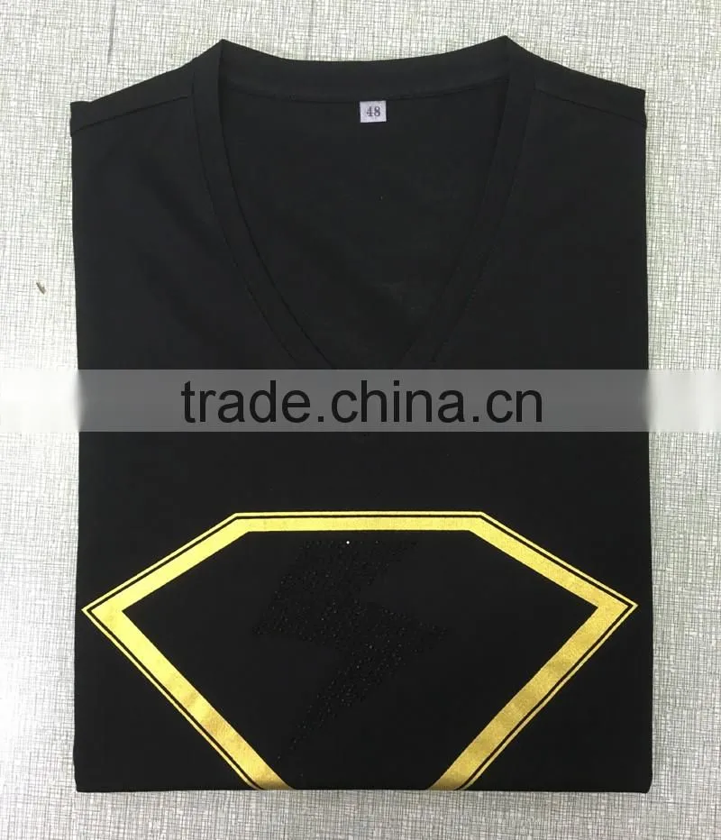 Mercerized cotton t-shirt 100% cotton jersey double mercerized cotton