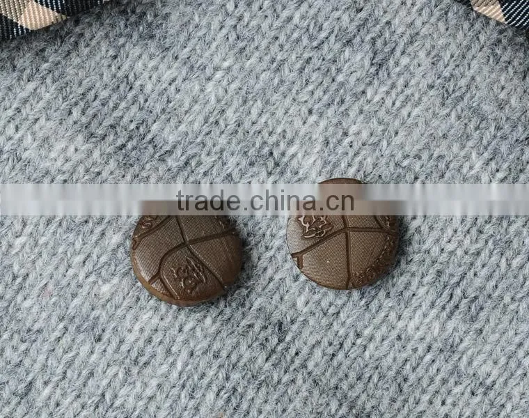 Brown Corozo Nut Shank Buttons with Laser Engraved on