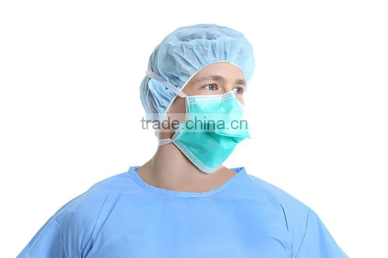 Surgical ,Food Industry Face Mask, Chamber-Style,Anti-Fog, Latex Free, green