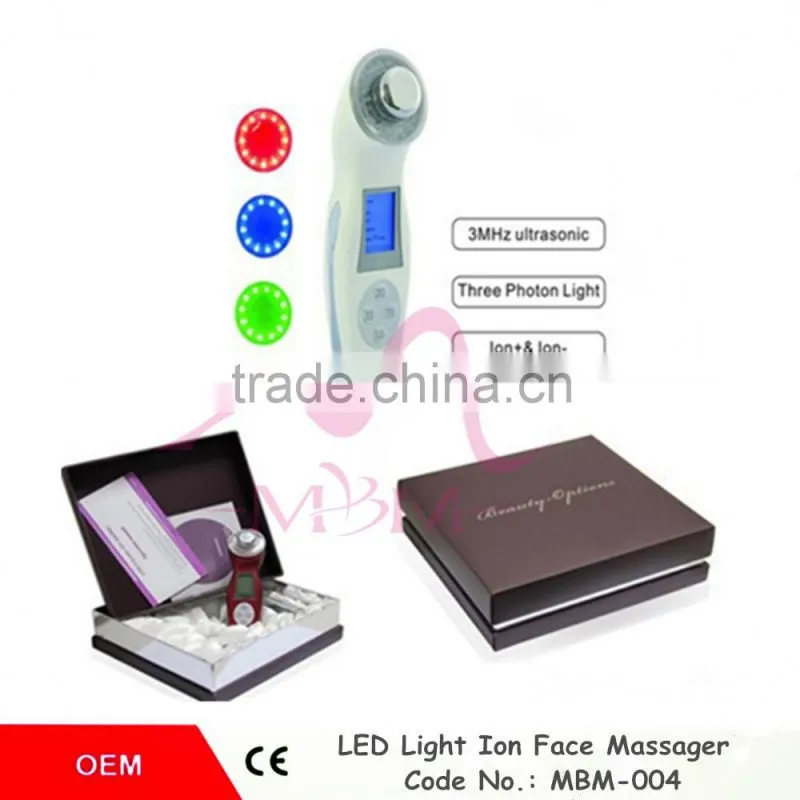 Skin rejuvenation Led light therapy ultrasonic face lift ultrasonic led light therapy machine for SPA/Family