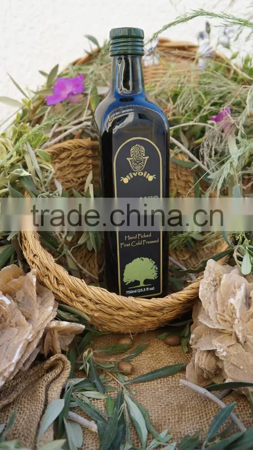 Pure Natural Extra Virgin Olive Oil.Organic Olive Oil with ISO9001 Certification. 750 ml Marasca Bottle