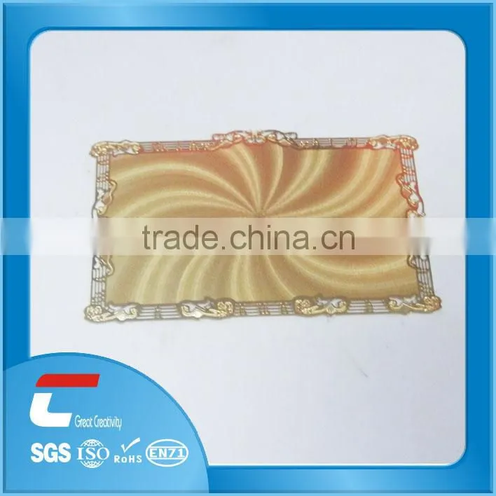 metal card blanks card with nice surface finish free samples