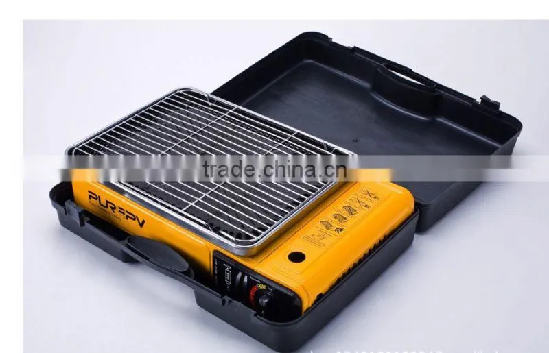 2015 Stainless steel Portable gas bbq grill for camping