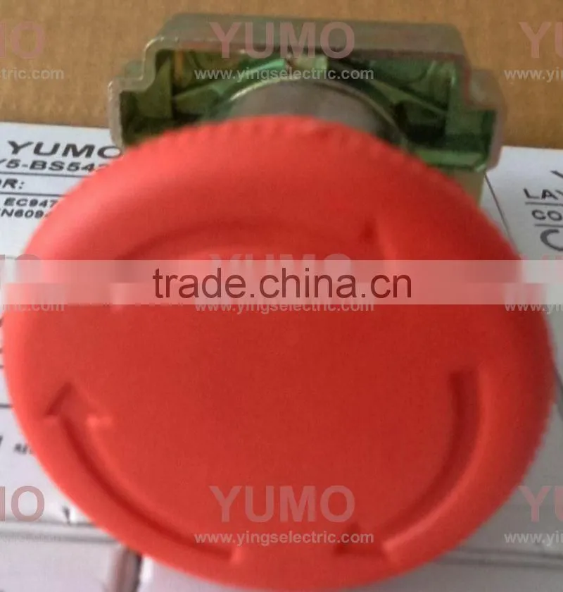 LAY4-BS542 red mushroom push button switch YUMO